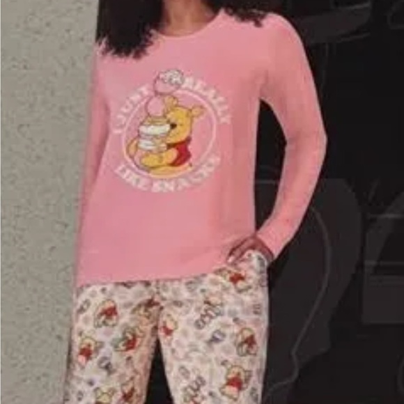 Disney mix match top large 22 pit bottom XL 18 waist Women's Pink Pajama Set - Picture 5 of 7